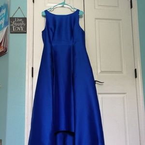Adrianna Papell Blue HI-LOW Prom Dress